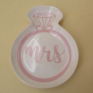 🍍🍍🍍 3 / $15  Mrs. / Pink Engagement Ring Trinket Tray / Dish